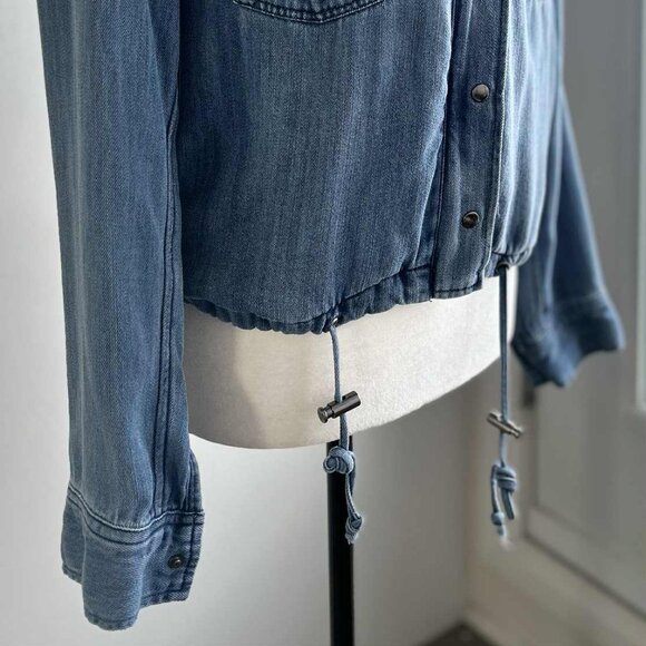 Rails Collins Light Indigo Military Inspired Lyocell Jacket w/ Drawstring – US L - Picture 2 of 12